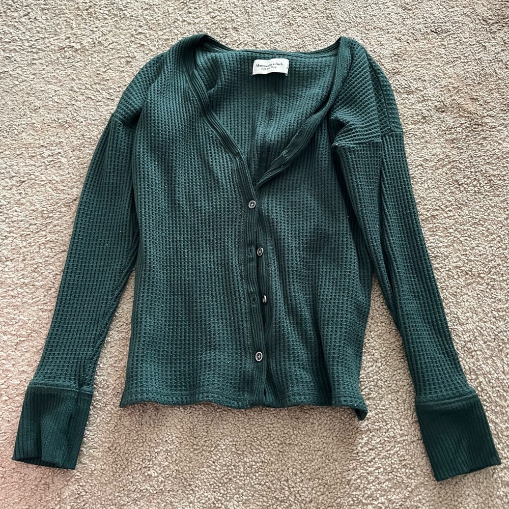 Abercrombie & Fitch Green Cardigan
